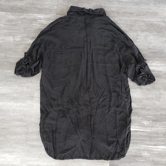 Black Basic Melville Short Sleeve Button Down - Picture 2 of 3